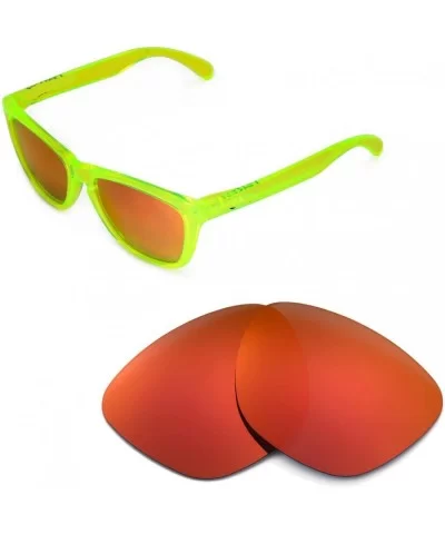 Replacement Lenses Frogskins Sunglasses - 11 Options Available - Fire Red Mirror Coated - Polarized - C91179V9XDP $13.89 Sport