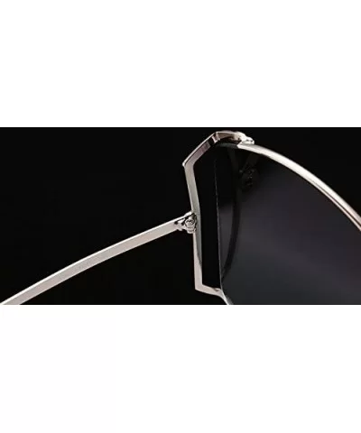 Alloy Oversized Sunglasses unisex 2018 New Fashion Luxury Hollow Frame Shades With Pearl - Pink - CV189OCNICY $8.19 Oversized