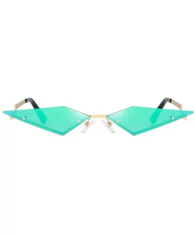 Sunglasses Polarizer Cat Eye Sunglasses Myopia Glasses Anti-UV Irregular - Green - CD196D0IRIA $9.06 Cat Eye