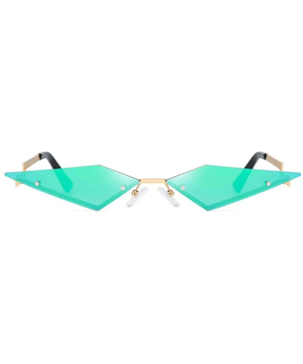 Sunglasses Polarizer Cat Eye Sunglasses Myopia Glasses Anti-UV Irregular - Green - CD196D0IRIA $9.06 Cat Eye