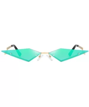 Sunglasses Polarizer Cat Eye Sunglasses Myopia Glasses Anti-UV Irregular - Green - CD196D0IRIA $9.06 Cat Eye