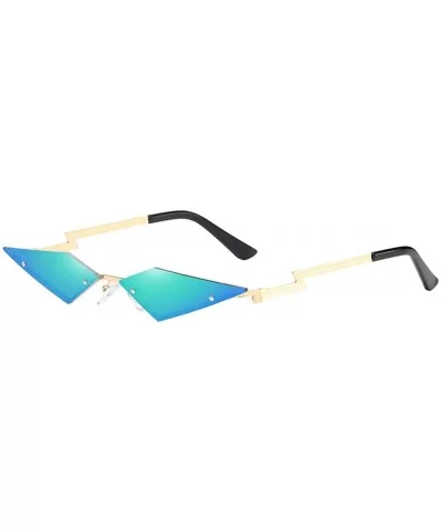 Sunglasses Polarizer Cat Eye Sunglasses Myopia Glasses Anti-UV Irregular - Green - CD196D0IRIA $9.06 Cat Eye