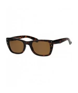 Polarized Womens Rectangular Mod Plastic Light Weight Sunglasses - Tortoise Brown - C818RIC4XY7 $7.61 Rectangular