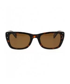 Polarized Womens Rectangular Mod Plastic Light Weight Sunglasses - Tortoise Brown - C818RIC4XY7 $7.61 Rectangular