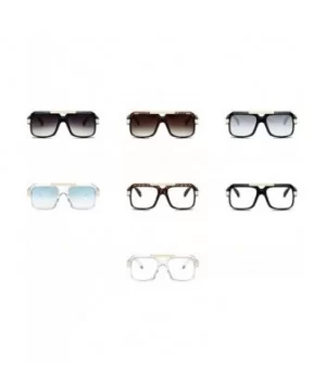 Bold Oversized Sunglasses For Women Fashion Designer Rectangle Frame Shades - Black&blue - C218M4EW9D4 $13.57 Square