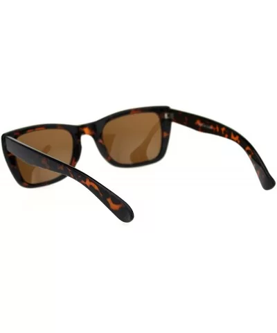 Polarized Womens Rectangular Mod Plastic Light Weight Sunglasses - Tortoise Brown - C818RIC4XY7 $7.61 Rectangular