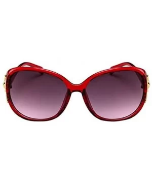 Sunglasses for Women Men - Plastic Frame Lens Retro Shades UV400 Protection Sun Glasses - Wine - CY190DSMIX7 $7.03 Rimless