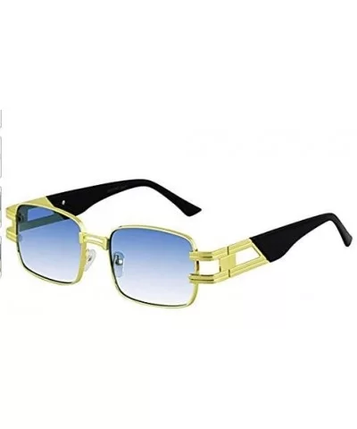 CLASSIC VINTAGE RETRO HIP HOP RAPPER Style SUNGLASSES Square Gold Frame - 2 Pack Blue and Black Gradient - CG197IRQMAS $17.16...