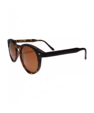 High-End Dapper Indie Vintage 80s Look Simpered Round Key Hole Sunglasses - Brown - CT199EQ0607 $11.72 Round