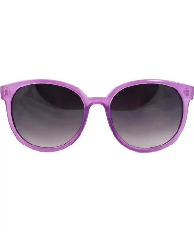 Retro Oval Gangnam Style Fashion Sunglasses Purple Frame Purple Black Lenses - C51108HW28P $4.77 Oval