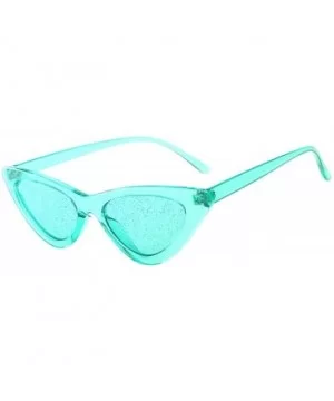 Women's Fashion Cat Eye Jelly Color Sunshade Sexy Vintage sunglasses - Green - CB18UOOX3D2 $4.95 Cat Eye