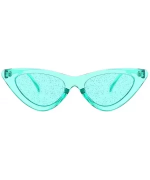 Women's Fashion Cat Eye Jelly Color Sunshade Sexy Vintage sunglasses - Green - CB18UOOX3D2 $4.95 Cat Eye