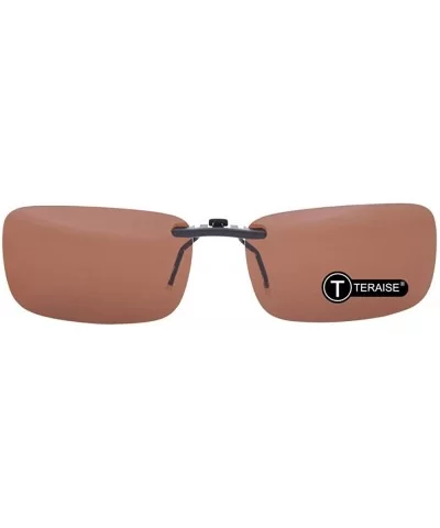 Polarized Clip-on Sunglasses Over Prescription Glasses Anti-Glare UV400 - Brown - C018E2IAWHD $9.98 Round