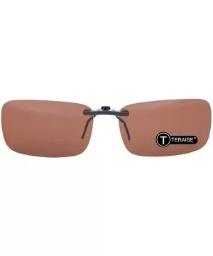 Polarized Clip-on Sunglasses Over Prescription Glasses Anti-Glare UV400 - Brown - C018E2IAWHD $9.98 Round