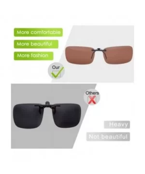 Polarized Clip-on Sunglasses Over Prescription Glasses Anti-Glare UV400 - Brown - C018E2IAWHD $9.98 Round