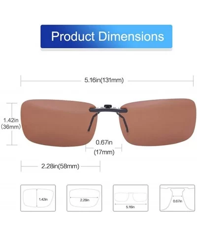 Polarized Clip-on Sunglasses Over Prescription Glasses Anti-Glare UV400 - Brown - C018E2IAWHD $9.98 Round