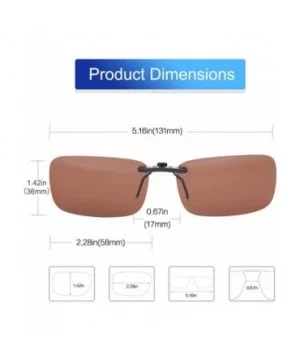 Polarized Clip-on Sunglasses Over Prescription Glasses Anti-Glare UV400 - Brown - C018E2IAWHD $9.98 Round