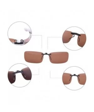 Polarized Clip-on Sunglasses Over Prescription Glasses Anti-Glare UV400 - Brown - C018E2IAWHD $9.98 Round