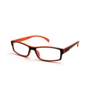 Soft Matte Black w/ 2 Tone Reading Glasses Spring Hinge 0.74 Oz - Matte Black Orange - CC12C1Y0E8H $16.34 Rectangular