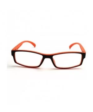 Soft Matte Black w/ 2 Tone Reading Glasses Spring Hinge 0.74 Oz - Matte Black Orange - CC12C1Y0E8H $16.34 Rectangular