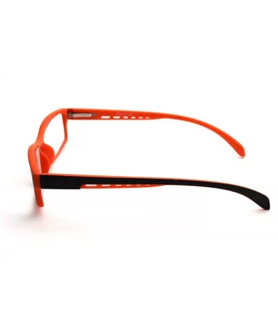 Soft Matte Black w/ 2 Tone Reading Glasses Spring Hinge 0.74 Oz - Matte Black Orange - CC12C1Y0E8H $16.34 Rectangular