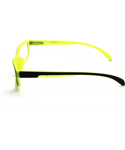 Soft Matte Black w/ 2 Tone Reading Glasses Spring Hinge 0.74 Oz - Matte Black Yellow - C212C1Y0E73 $14.33 Rectangular