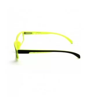 Soft Matte Black w/ 2 Tone Reading Glasses Spring Hinge 0.74 Oz - Matte Black Yellow - C212C1Y0E73 $14.33 Rectangular