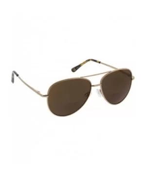 Heat Wave Bifocal Aviator Reading Sunglasses- Gold- 56 mm + 1.5 - CE19652YZNC $25.15 Aviator