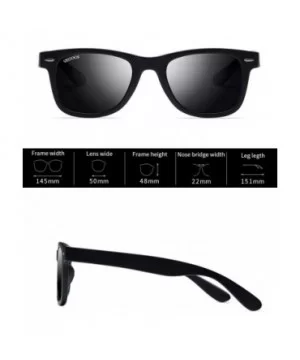 Vintage Square Sunglasses for Men Women Polarized UV Protection Acetate Frame Sunglass - Tr Black - CD18M0T0CXZ $15.09 Wayfarer