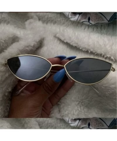 Metal Frame Women Cat Eye Sunglasses Cute Sexy Summer Retro Small Black Red Cateye Sun Glasses UV400 - Clear - CB197A2T9GU $2...