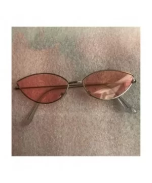 Metal Frame Women Cat Eye Sunglasses Cute Sexy Summer Retro Small Black Red Cateye Sun Glasses UV400 - Clear - CB197A2T9GU $2...