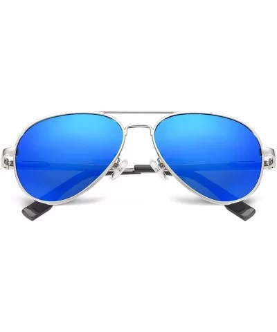 Aviator Sunglasses For Men/Women Polarized UV protection With 58mm Lens - Lightweight - C9194RD44MC $8.21 Oval