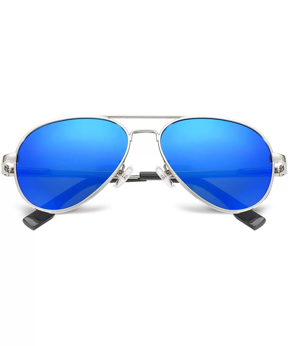 Aviator Sunglasses For Men/Women Polarized UV protection With 58mm Lens - Lightweight - C9194RD44MC $8.21 Oval