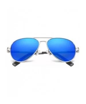 Aviator Sunglasses For Men/Women Polarized UV protection With 58mm Lens - Lightweight - C9194RD44MC $8.21 Oval