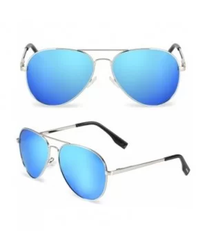 Aviator Sunglasses For Men/Women Polarized UV protection With 58mm Lens - Lightweight - C9194RD44MC $8.21 Oval