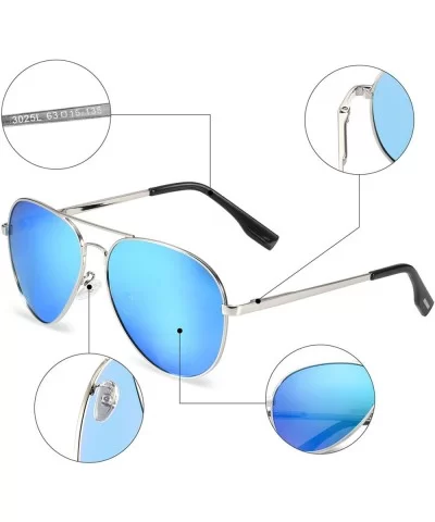 Aviator Sunglasses For Men/Women Polarized UV protection With 58mm Lens - Lightweight - C9194RD44MC $8.21 Oval