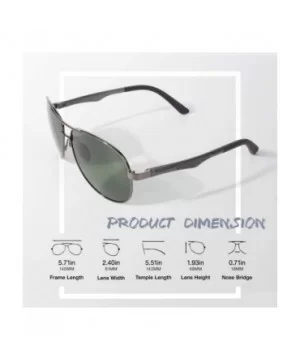 Polarized Sunglasses for Men Women Al-Mg Lightweight Driving Sun Glasses - A Gun Frame Green Lens/Polarized - CJ18NE3ZHGN $14...