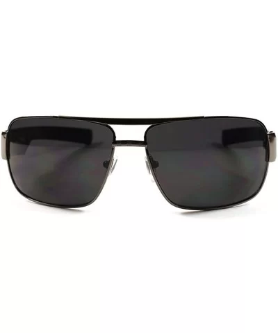 Upscale Stylish Modern High-End Mens Womens Rectangle Sunglasses - Gunmetal - CW18XMOCKR4 $8.56 Rectangular