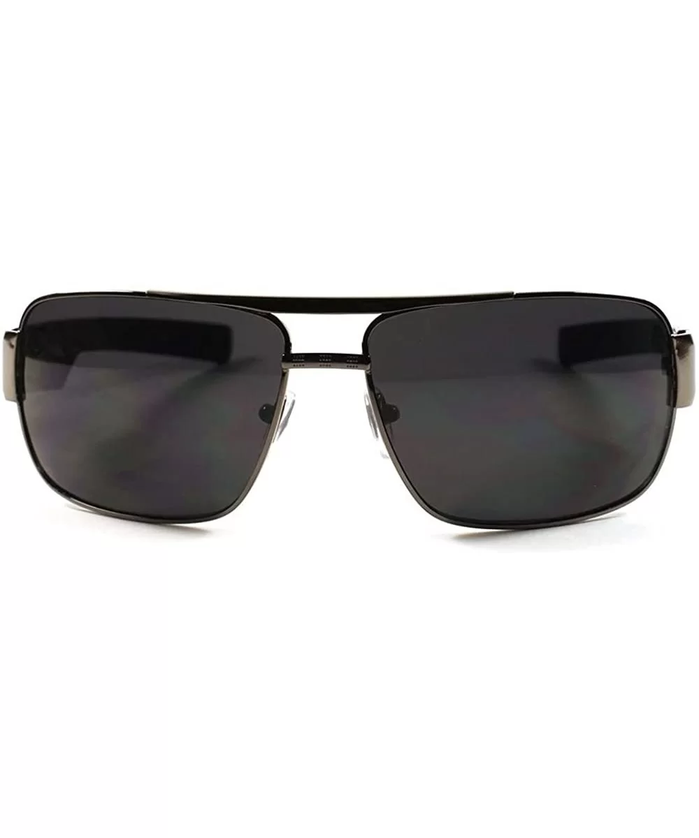 Upscale Stylish Modern High-End Mens Womens Rectangle Sunglasses - Gunmetal - CW18XMOCKR4 $8.56 Rectangular