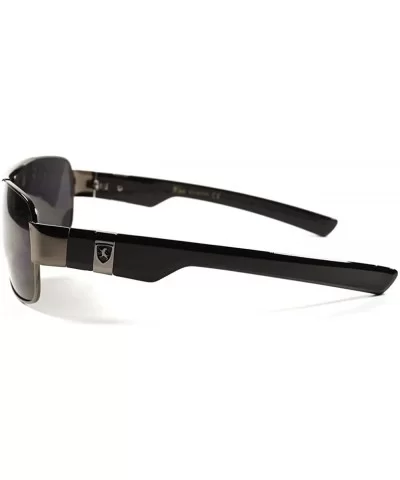 Upscale Stylish Modern High-End Mens Womens Rectangle Sunglasses - Gunmetal - CW18XMOCKR4 $8.56 Rectangular