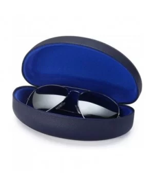 Sunglasses Case - Large Size - Fits Most Big Glasses and Sunglasses - Navy Blue - CX12N8TFFZ4 $5.46 Oversized