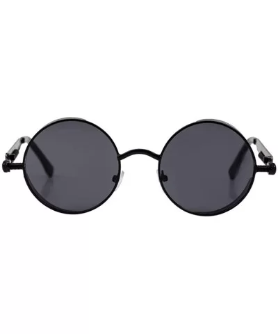 Jacob Steampunk Sunglasses - Black Black - CY19273Y8DI $36.12 Round