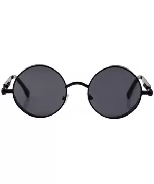 Jacob Steampunk Sunglasses - Black Black - CY19273Y8DI $36.12 Round