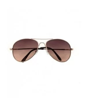 Metal Classic Aviator Color Lens Sunglasses Small Size P2480 - Gold-brown Lens - CI11BJQMI7T $10.56 Aviator