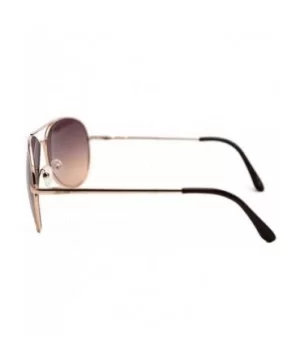 Metal Classic Aviator Color Lens Sunglasses Small Size P2480 - Gold-brown Lens - CI11BJQMI7T $10.56 Aviator