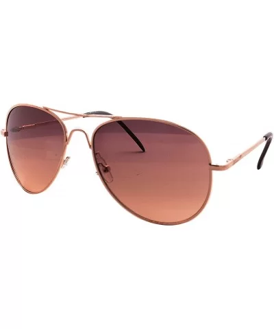 Metal Classic Aviator Color Lens Sunglasses Small Size P2480 - Gold-brown Lens - CI11BJQMI7T $10.56 Aviator