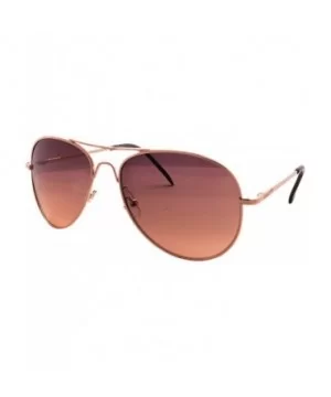 Metal Classic Aviator Color Lens Sunglasses Small Size P2480 - Gold-brown Lens - CI11BJQMI7T $10.56 Aviator