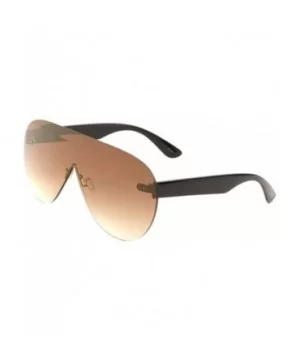 Disco Rimless Oversized Mono One Piece Shield Sunglasses - Black Arms - C4180OR07HZ $6.44 Rimless