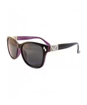 Women's Retro Polarized Cat-Eye Sunglasses - Designer Classic Style P005 - Black Purple/ Black Smoke - C41850IK7Q4 $8.46 Wayf...