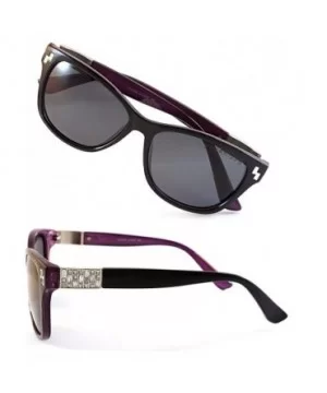 Women's Retro Polarized Cat-Eye Sunglasses - Designer Classic Style P005 - Black Purple/ Black Smoke - C41850IK7Q4 $8.46 Wayf...